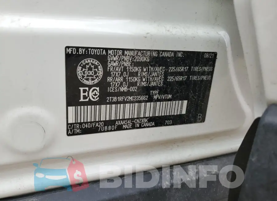 2T3B1RFV2MC235662 Photo# 13