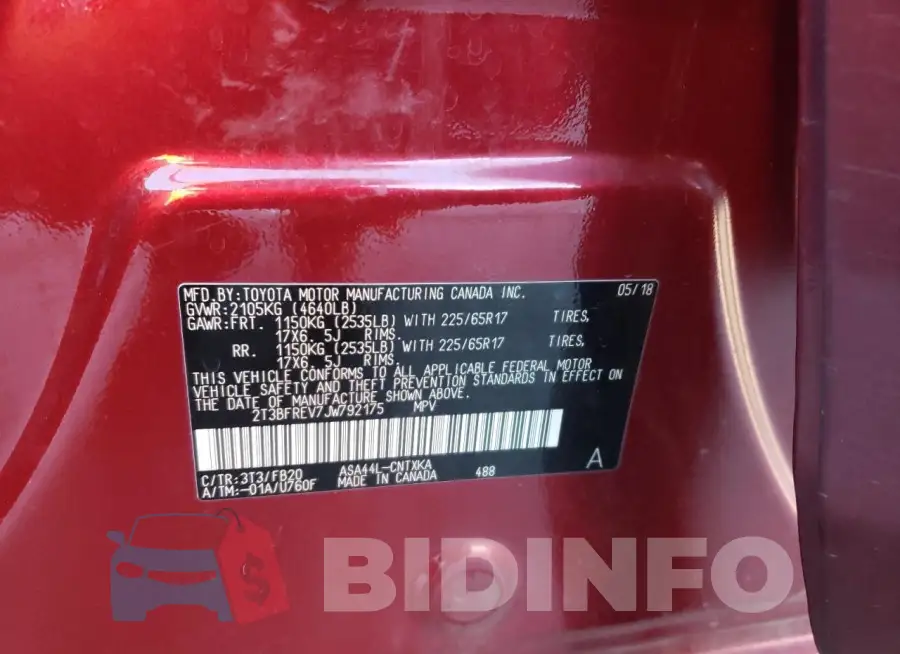 2T3BFREV7JW792175 Photo# 12