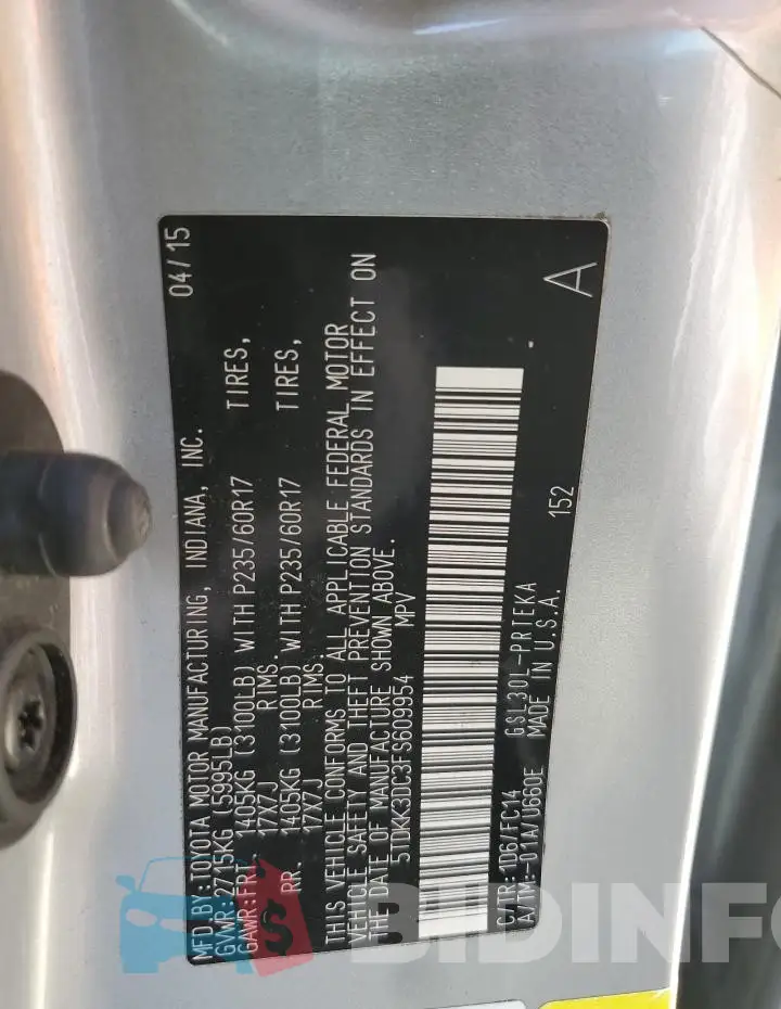 5TDKK3DC3FS609954 Photo# 13
