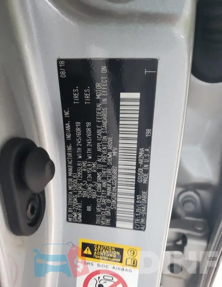 5TDKZRFH4JS285882 Photo# 12