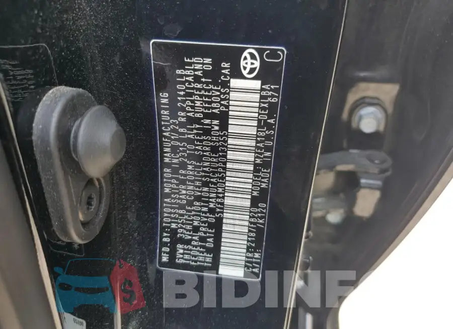 5YFB4MDE5PP013255 Photo# 12