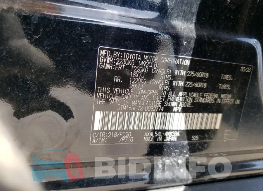 JTM16RFV2PD092774 Photo# 13