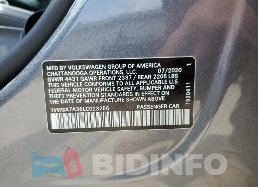 1VWSA7A36LC023256 Photo# 13