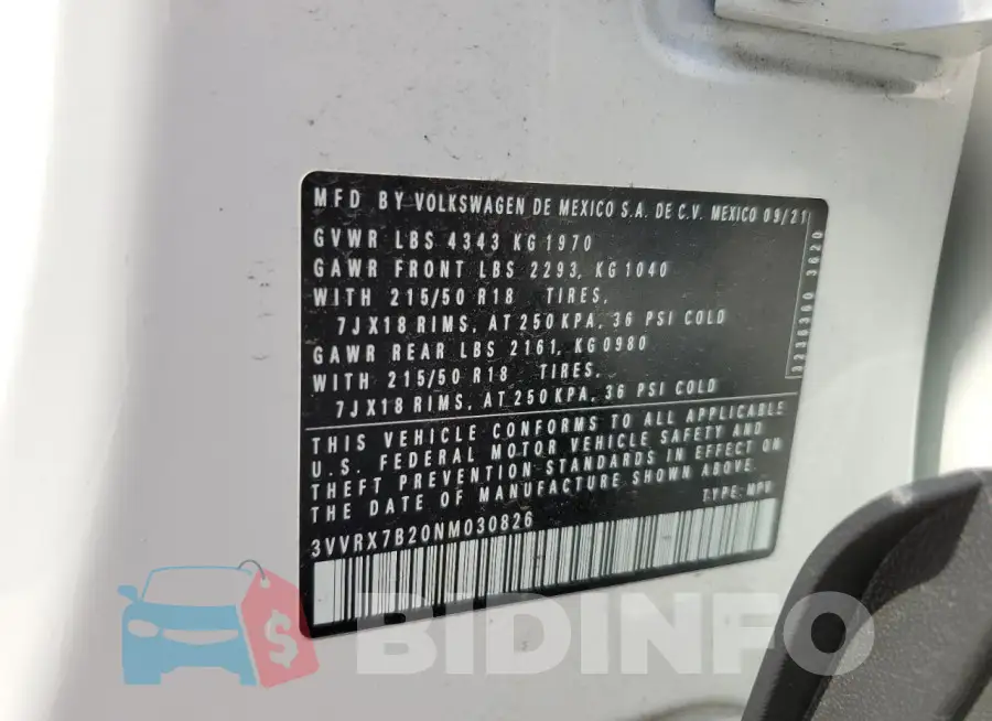 3VVRX7B20NM030826 Photo# 13