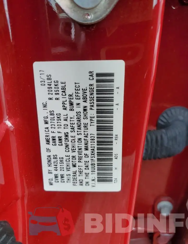 19UUB1F5XHA010837 Photo# 12