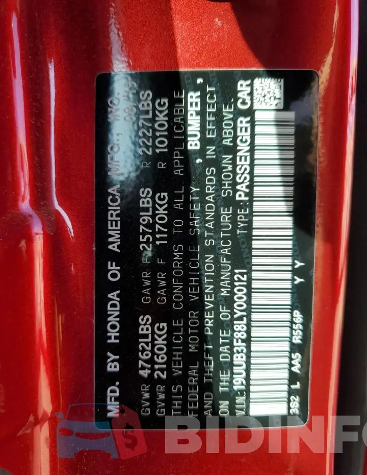 19UUB3F88LY000121 Photo# 12