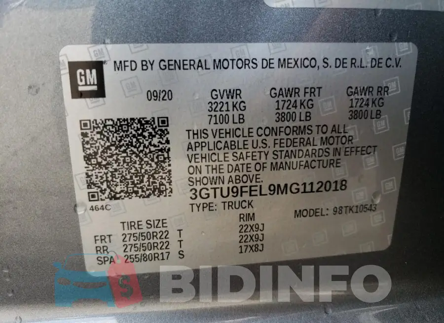 3GTU9FEL9MG112018 Photo# 13
