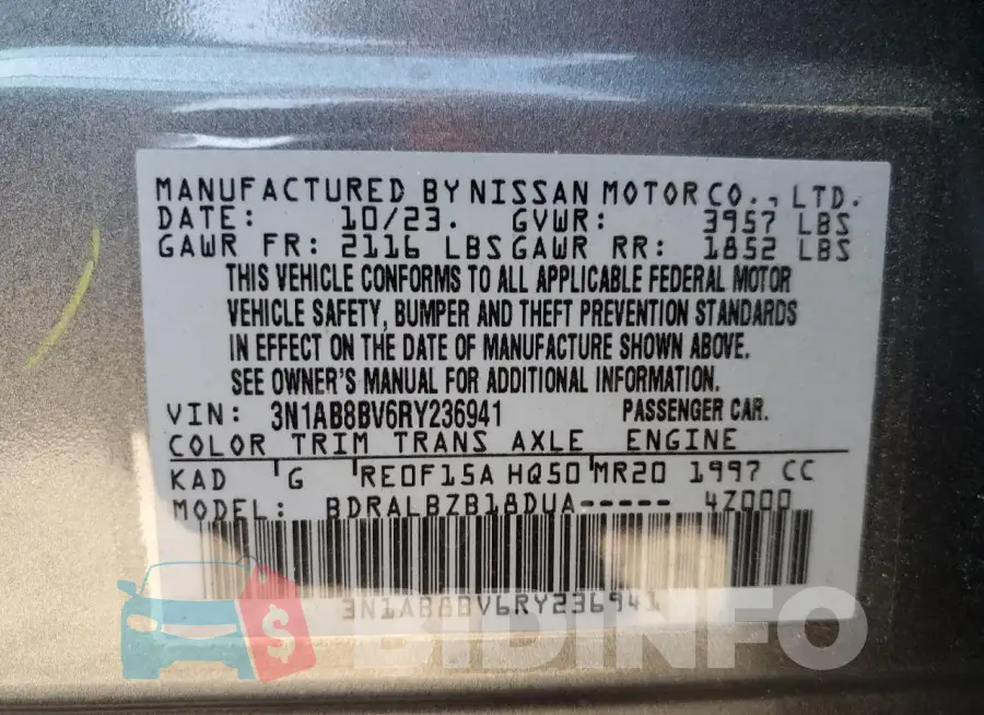 3N1AB8BV6RY236941 Photo# 12