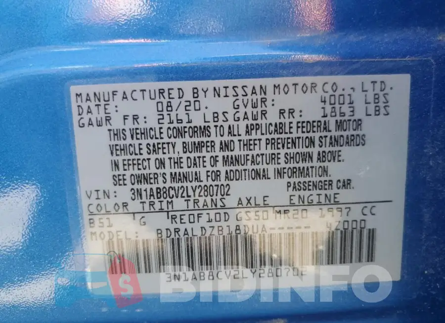 3N1AB8CV2LY280702 Photo# 12