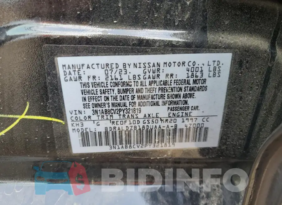 3N1AB8CV2PY321819 Photo# 13
