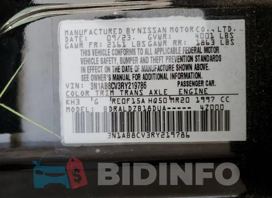 3N1AB8CV3RY219786 Photo# 13
