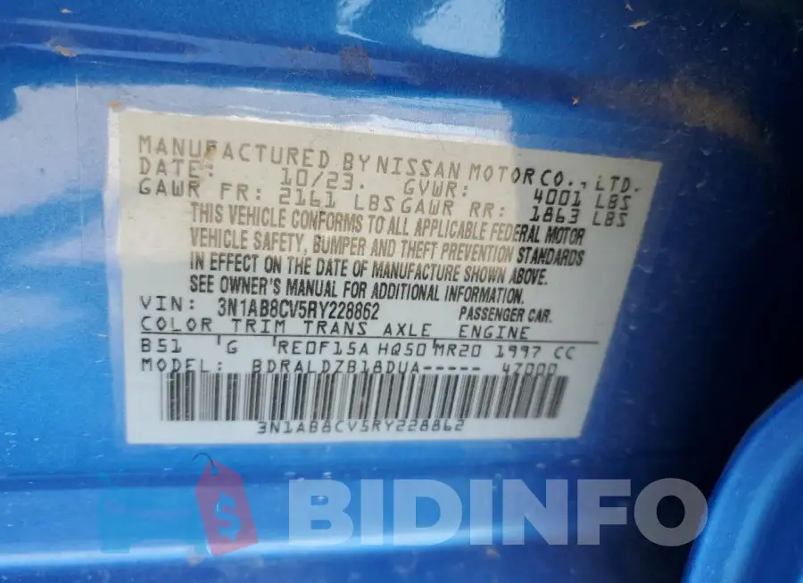 3N1AB8CV5RY228862 Photo# 12
