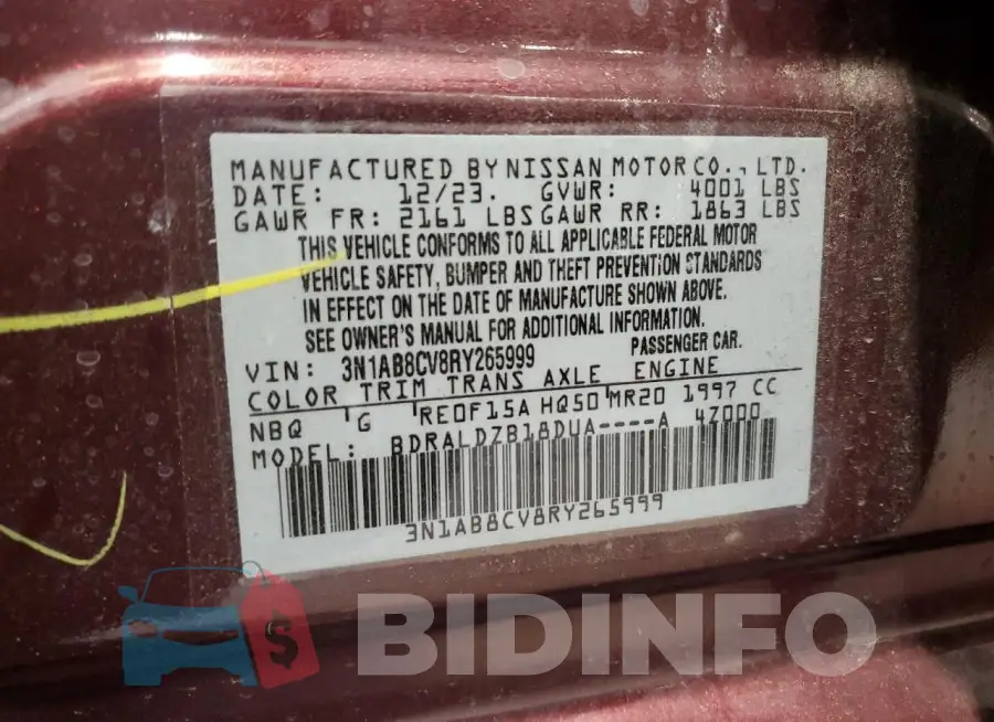 3N1AB8CV8RY265999 Photo# 12