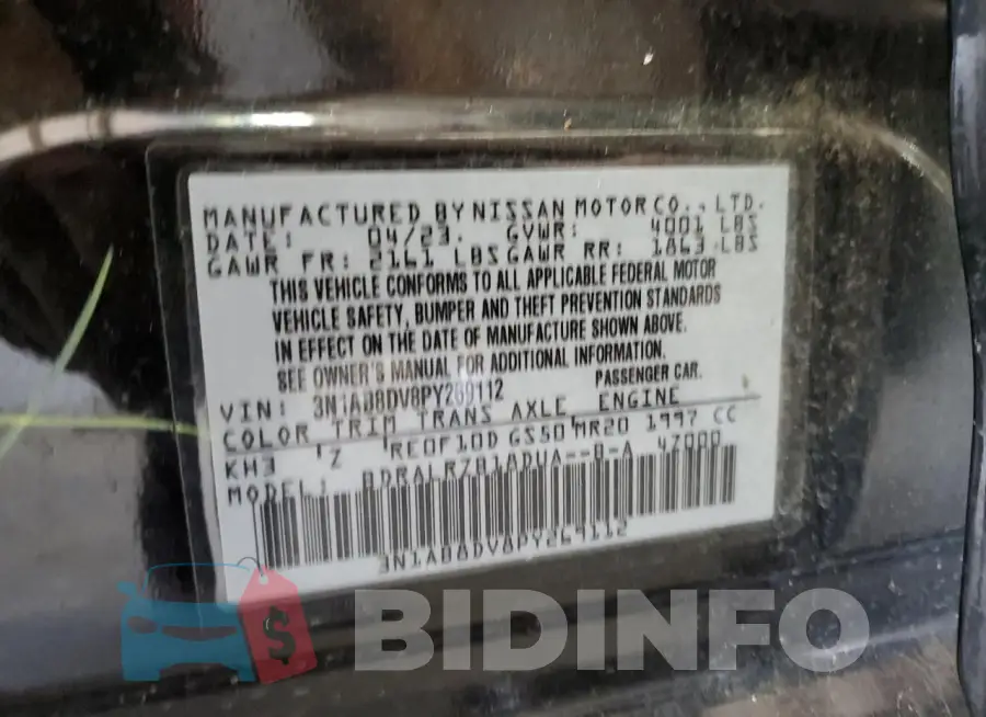 3N1AB8DV8PY269112 Photo# 12