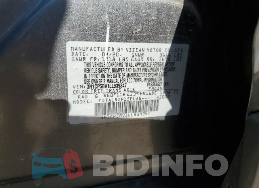 3N1CP5BV1LL539347 Photo# 14