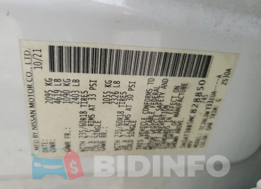 5N1AT3BB5MC828850 Photo# 13