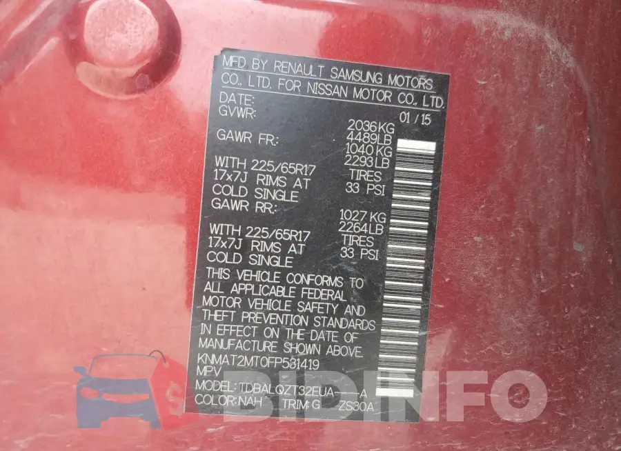 KNMAT2MT0FP531419 Photo# 12