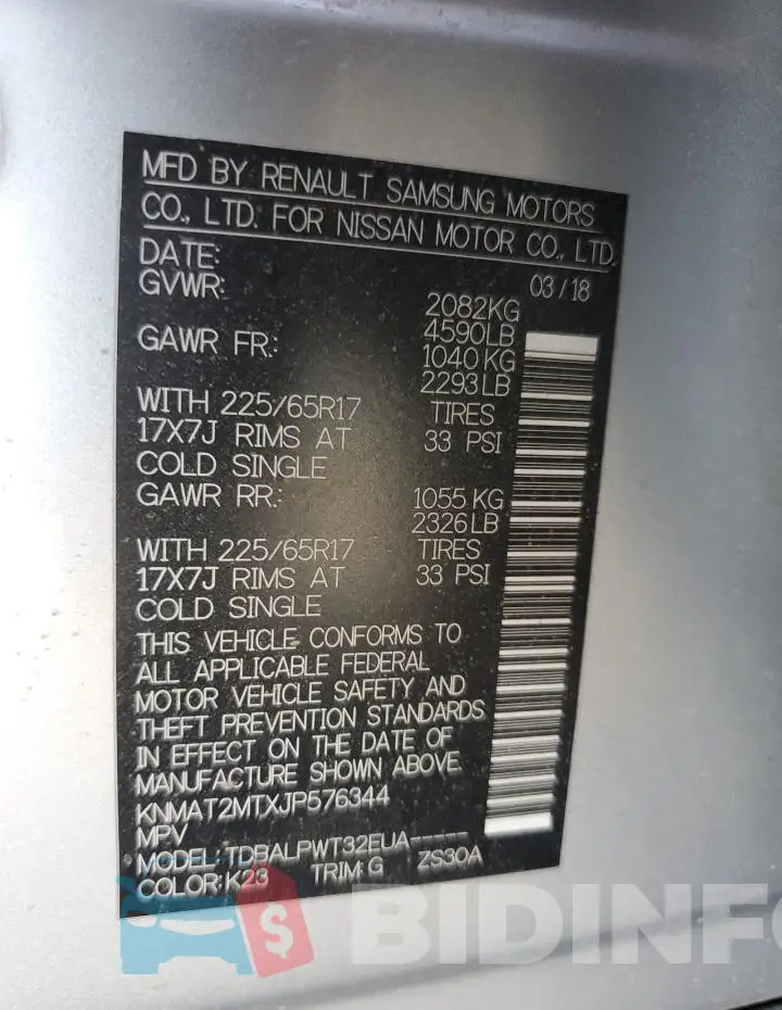 KNMAT2MTXJP576344 Photo# 13