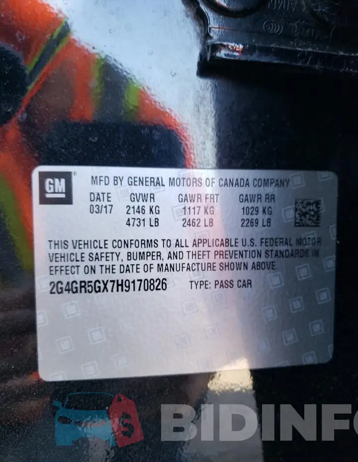 2G4GR5GX7H9170826 Photo# 12