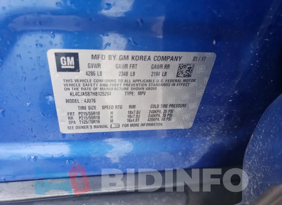 KL4CJASB7HB125294 Photo# 13