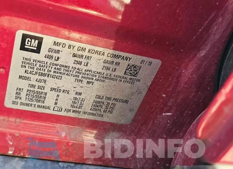 KL4CJFSB8FB142423 Photo# 10