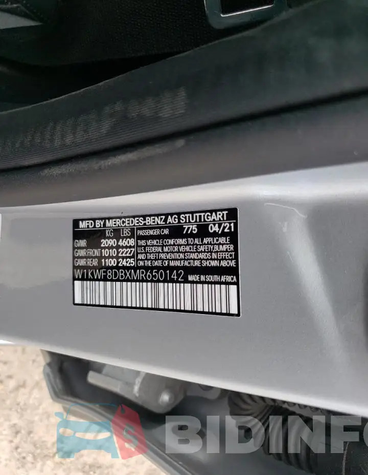 W1KWF8DBXMR650142 Photo# 12