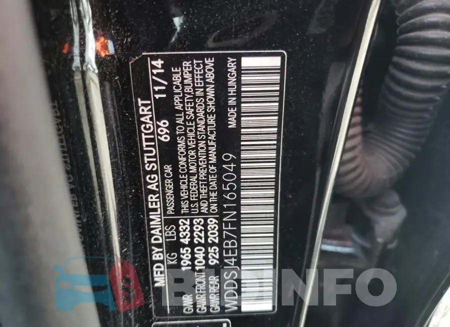 WDDSJ4EB7FN165049 Photo# 12