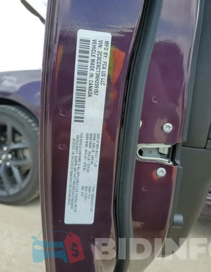 2C3CDXCT3NH209157 Photo# 13