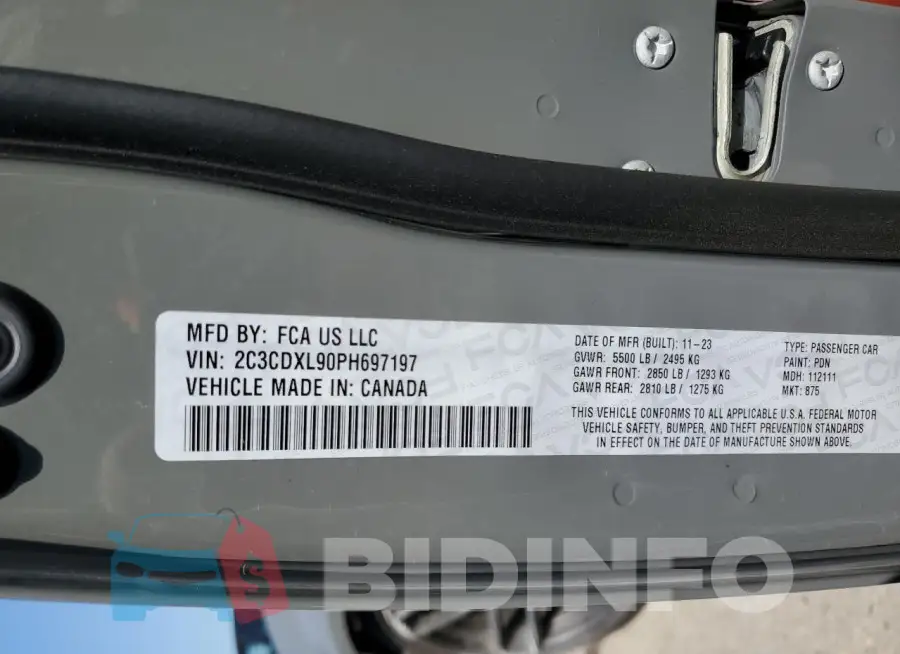 2C3CDXL90PH697197 Photo# 13