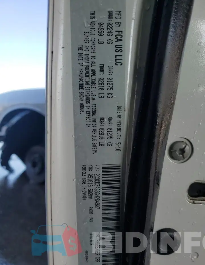 2C3CDZAG3GH264907 Photo# 13