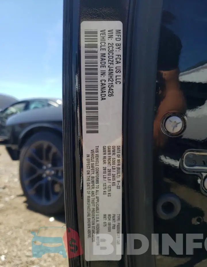 2C3CDZFJ4NH215426 Photo# 13