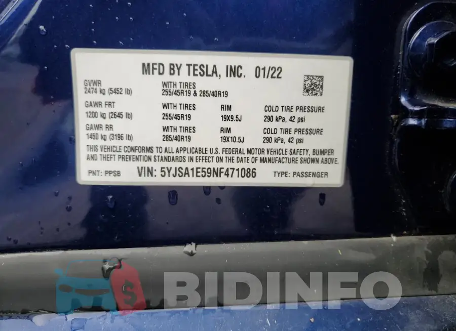 5YJSA1E59NF471086 Photo# 12