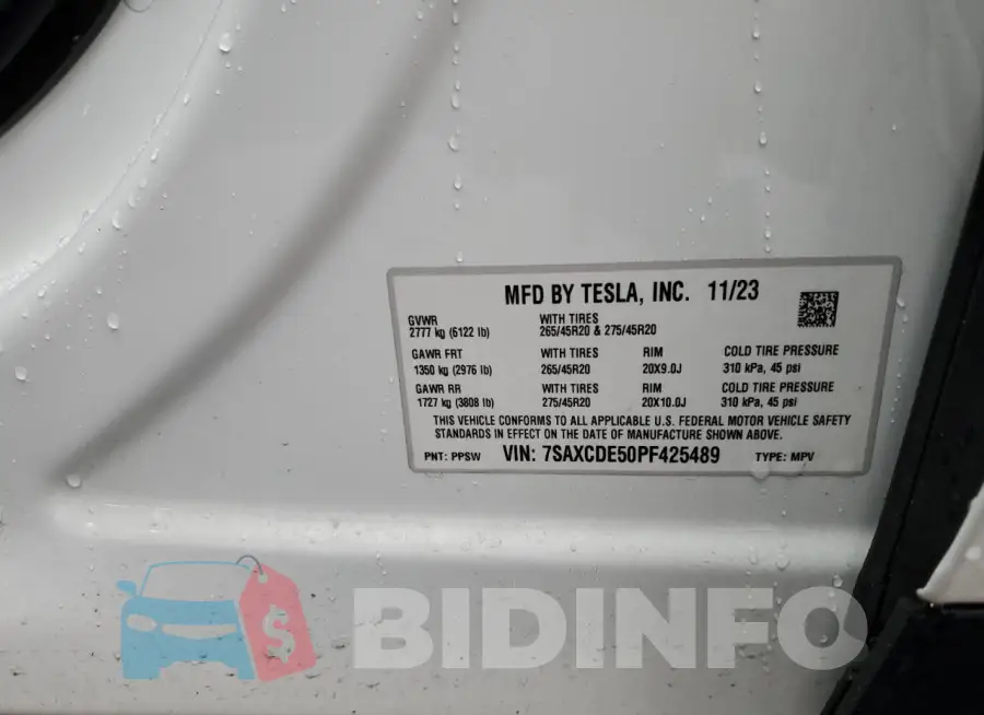 7SAXCDE50PF425489 Photo# 13