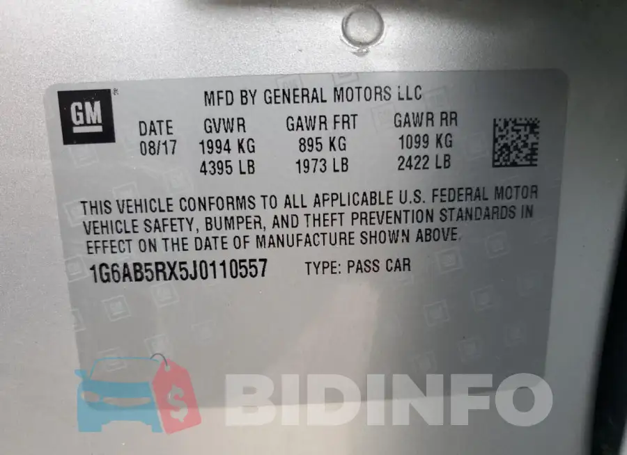 1G6AB5RX5J0110557 Photo# 12