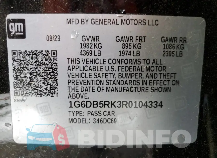 1G6DB5RK3R0104334 Photo# 12