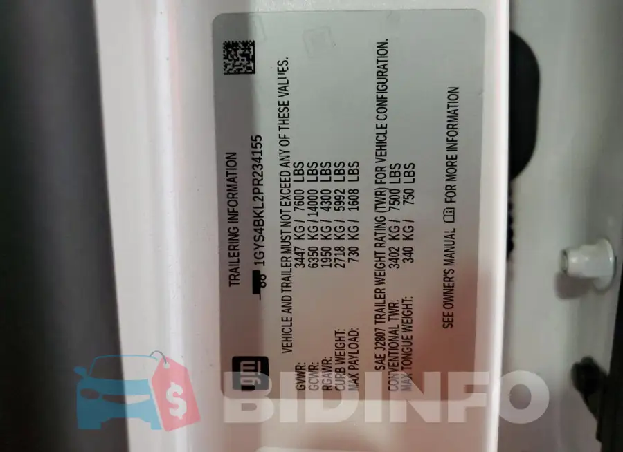 1GYS4BKL2PR234155 Photo# 13