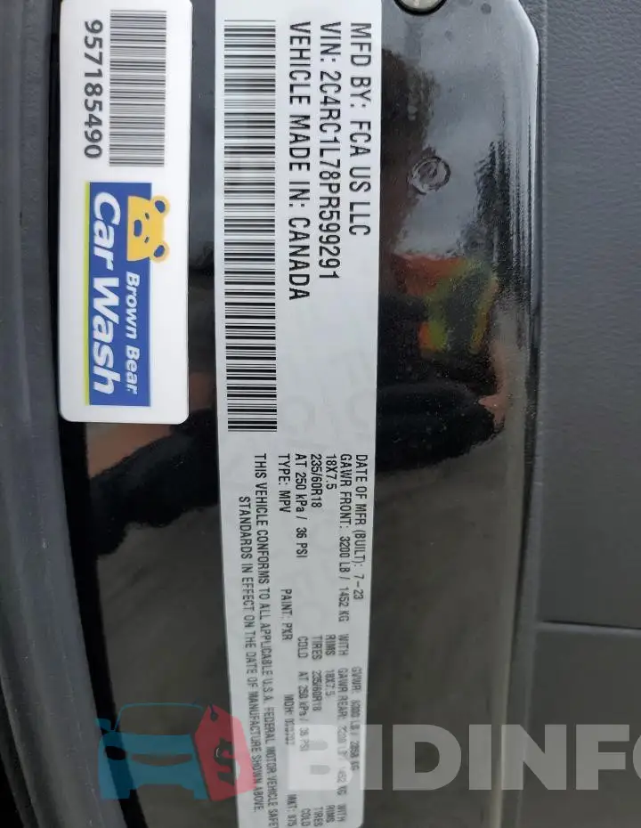 2C4RC1L78PR599291 Photo# 13