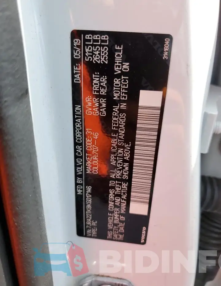 7JRA22TK8KG017146 Photo# 13
