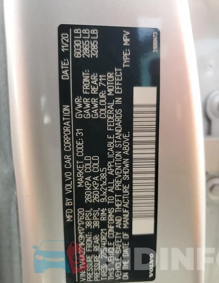 YV4A221K9M1717620 Photo# 13