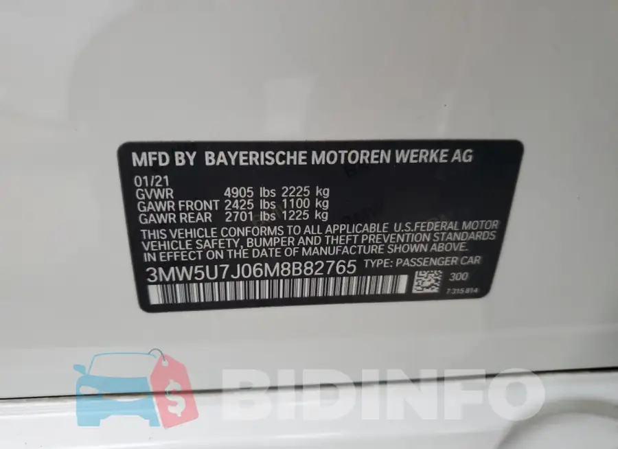 3MW5U7J06M8B82765 Photo# 12