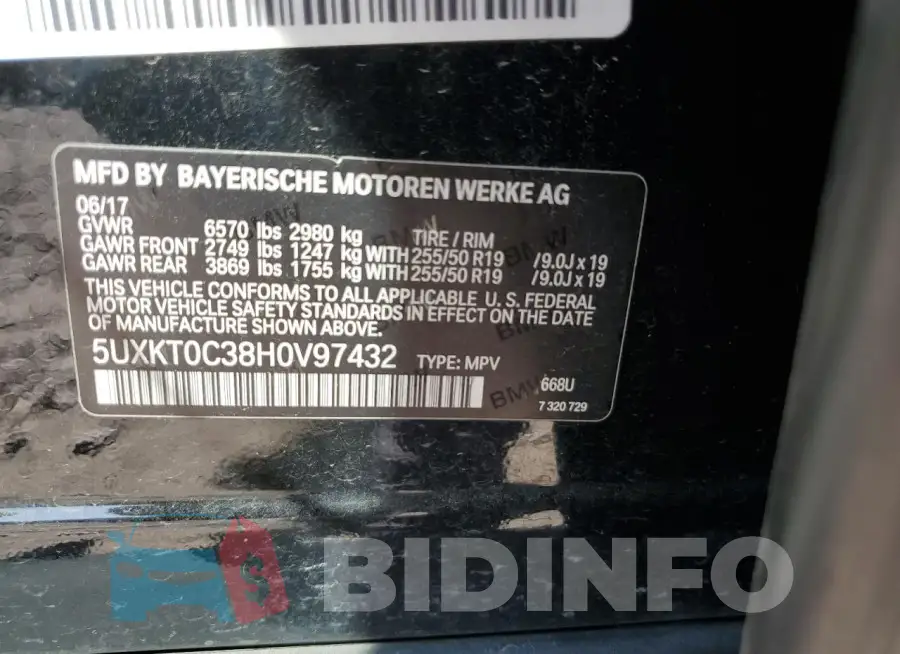 5UXKT0C38H0V97432 Photo# 13