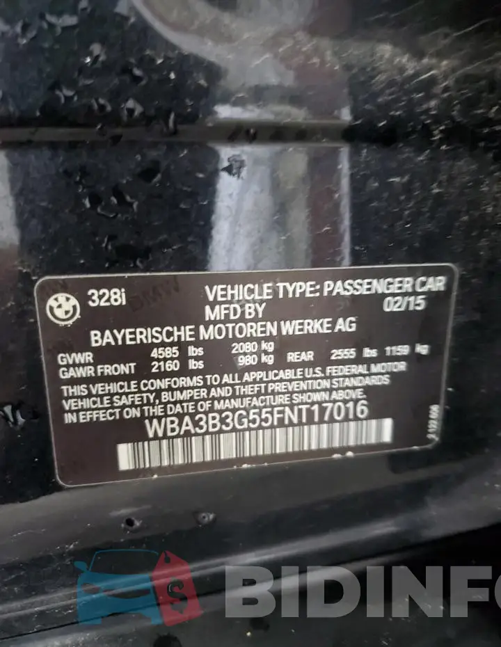 WBA3B3G55FNT17016 Photo# 13