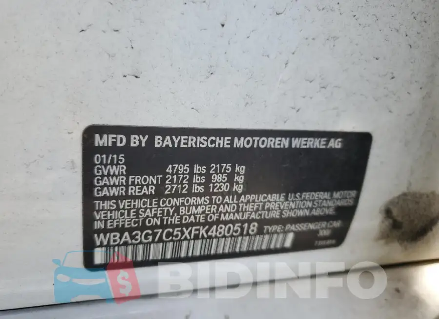 WBA3G7C5XFK480518 Photo# 12
