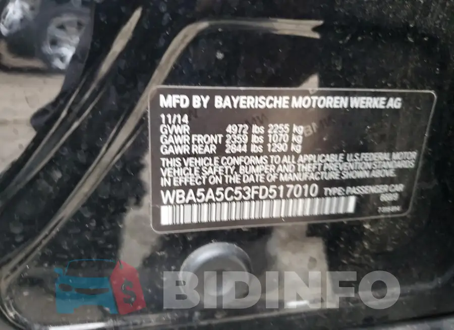 WBA5A5C53FD517010 Photo# 12