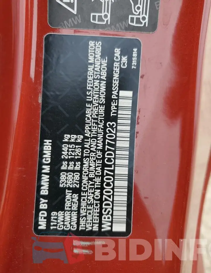 WBSDZ0C07LCD77023 Photo# 12