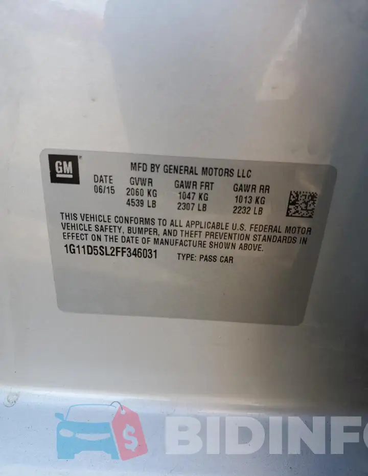 1G11D5SL2FF346031 Photo# 12