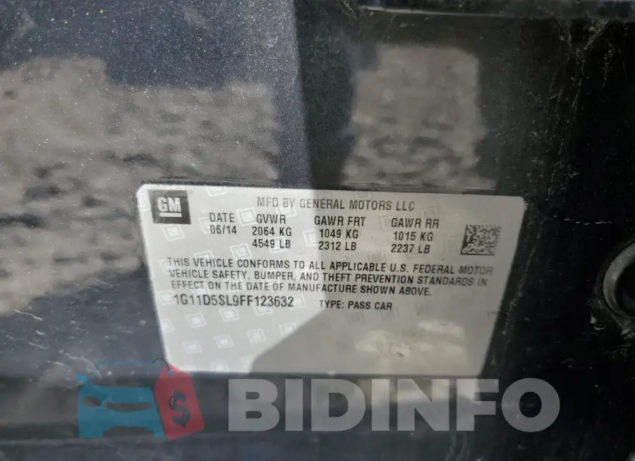 1G11D5SL9FF123632 Photo# 13