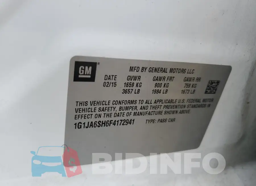 1G1JA6SH6F4172941 Photo# 12