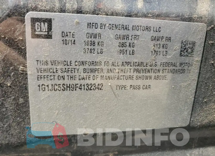 1G1JC5SH9F4132342 Photo# 13