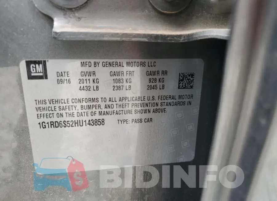 1G1RD6S52HU143858 Photo# 13